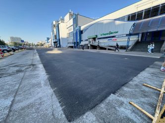 Асфальтирование парковки гипермаркета