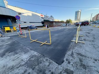 Асфальтирование парковки гипермаркета